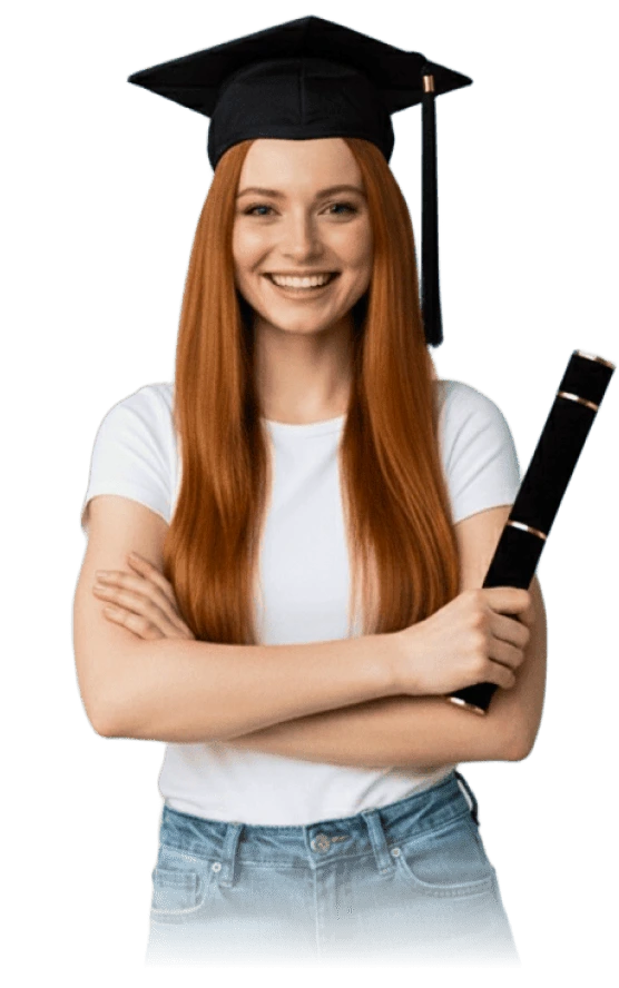 Aluna da FAIP com seu diploma